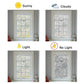 2Pcs 3D Rainbow Reflective Privacy Static Clings Window Film