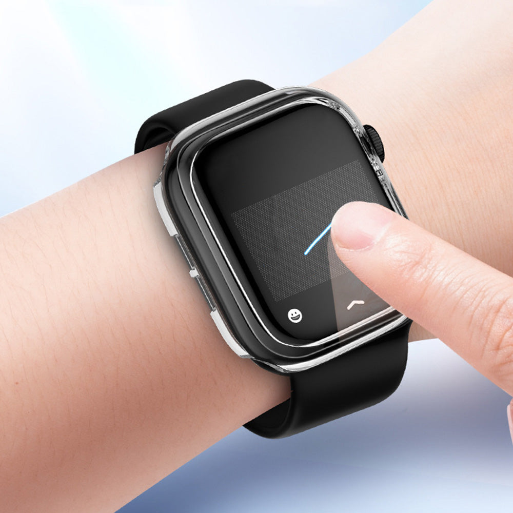 2 Piece Case and Screen Protector Set for Apple Watch Series 12-Transparent