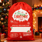 2Pcs Christmas Gift Canvas Bags Santa Sacks Drawstring Christmas Bags