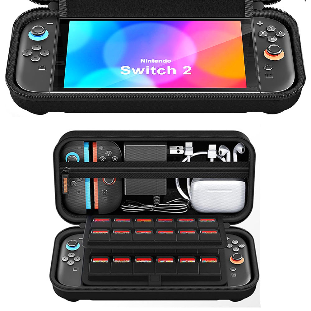 Protective Hard Shell Carrying Case With 24 Game Card Slots For Switch 2