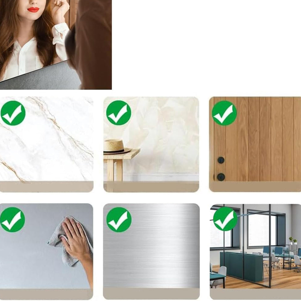 4Pcs DIY Square Self-Adhesive Acrylic Mirror