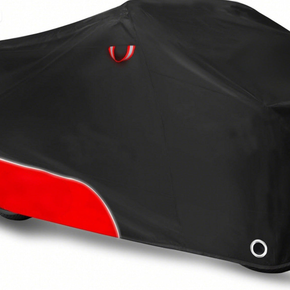 Water-Resistant Bicycle Cover Outdoor with Lock Hole Reflective Strips Dustproof UV-Resistant All-Weather