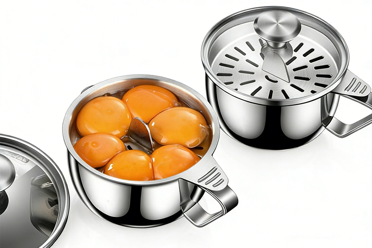 304 Stainless Steel Egg Separator with Glass Lid