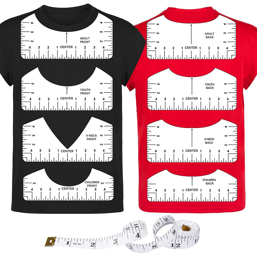 9Pcs T Shirt Alignment Ruler Guide for Heat Press Printing