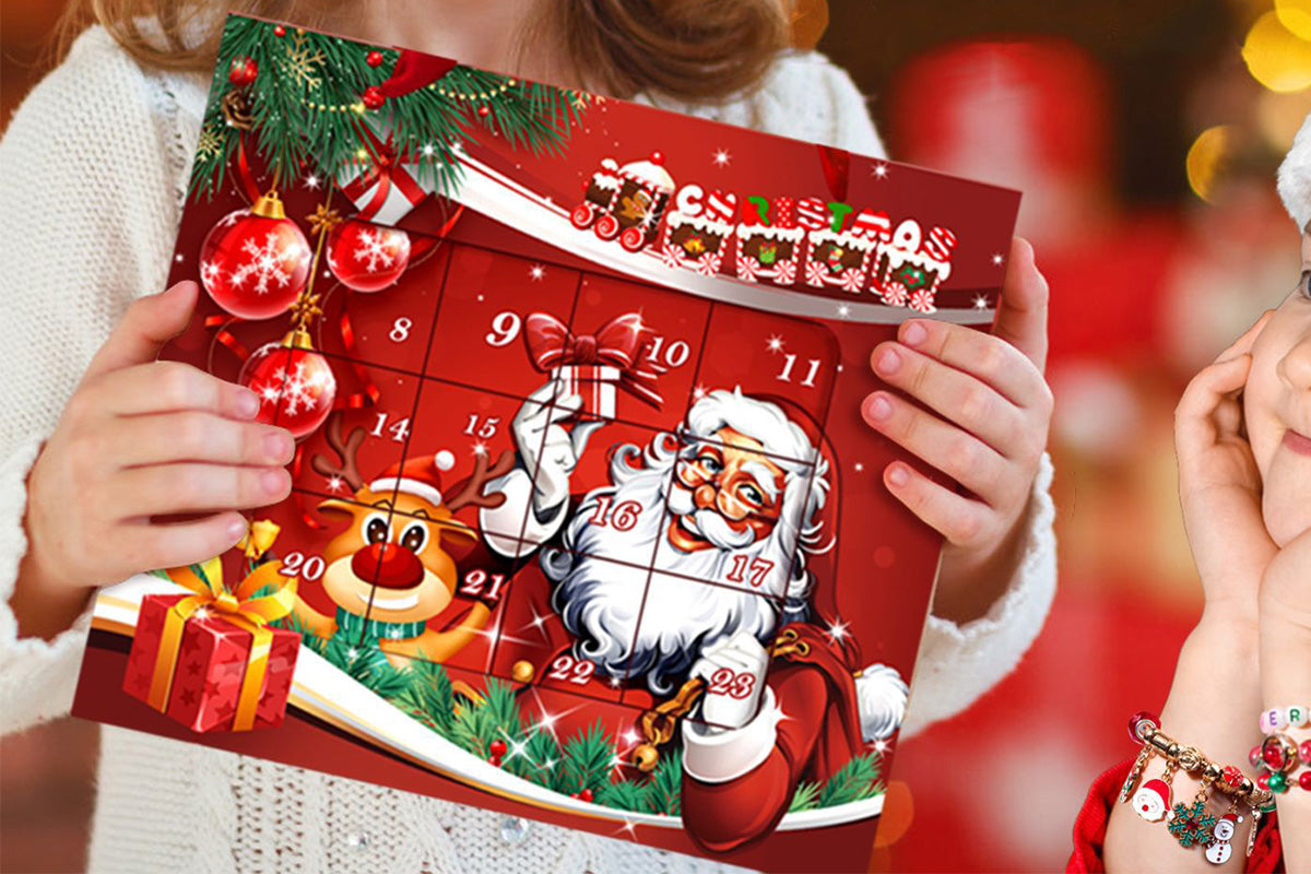 2025 Christmas Advent Calendar Bracelet Blind Box Kit DIY Charm Bracelets Gift