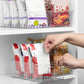 6Pcs Cabinet Organizer Bins with Handle Divided Storage Container for Kitchen