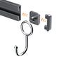 Stainless Steel Wall Mounted Kitchen Hooks Rack No Drill Utensil Organizer