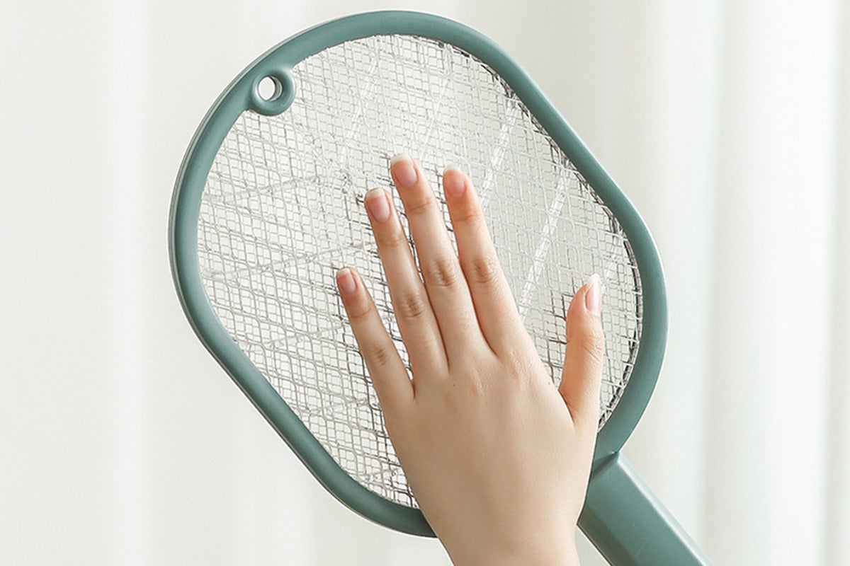 2 In 1 Electric USB Rechargeable Fly Swatter Mosquito Killer Racket
