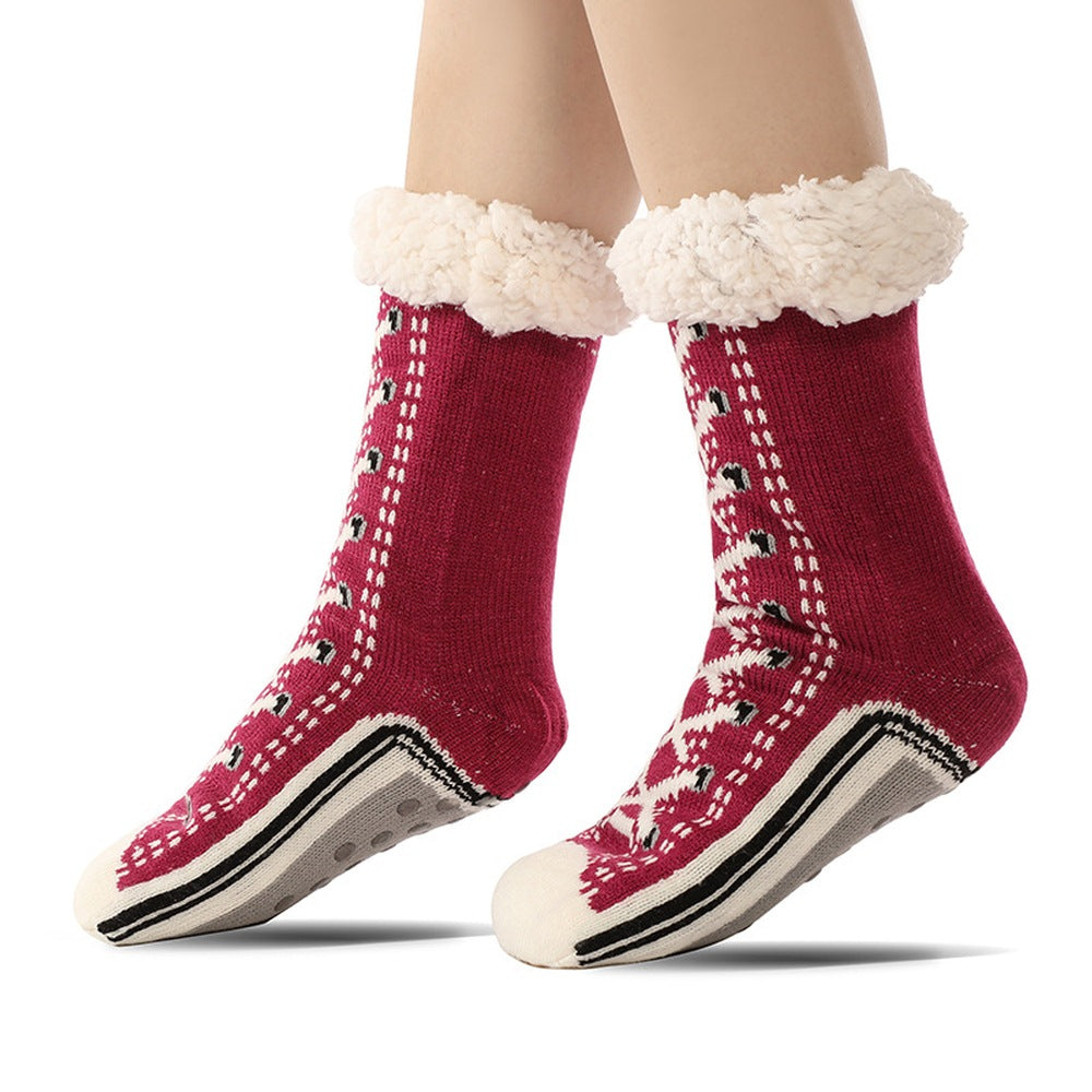 Non-Slip Fluffy Slipper Socks for Women Cozy Winter Warm House Socks