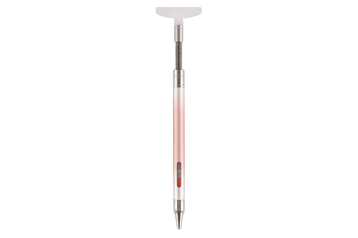 2pcs Glue-out Rhinestone Painting Pen Rhinestone Drill Pen with Visual Window and 6pcs Glue Sticks