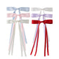 6Pcs Artificial Silky Satin Bow Hair Clips Ribbon Accessories