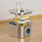 Automatic Pet Water Fountain USB 2.2L Stainless Steel for Cats and Small Animals