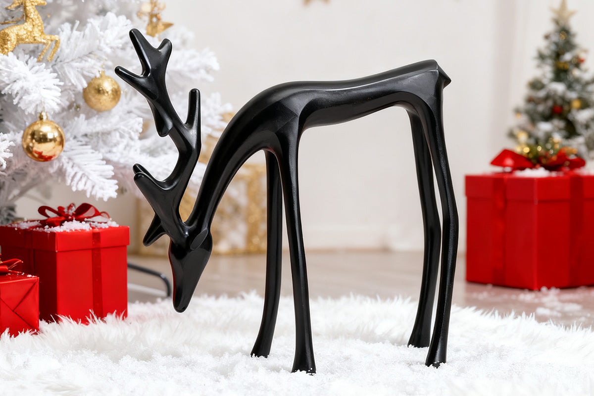 Christmas Reindeer Figurines Centerpieces Reindeer Decor for Coffee Table Fireplace