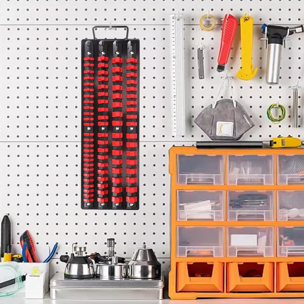 Portable Socket Organizer Tray Mixed Socket Rail Storage Set Heavy Duty Socket Organizer