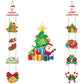 Christmas Porch Sign with Couplets Xmas Door Banner Wall Hanging Party Decoration
