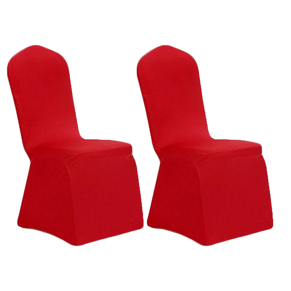 2Pcs Stretch Solid Colour Chair Cover for Wedding Party Decoration