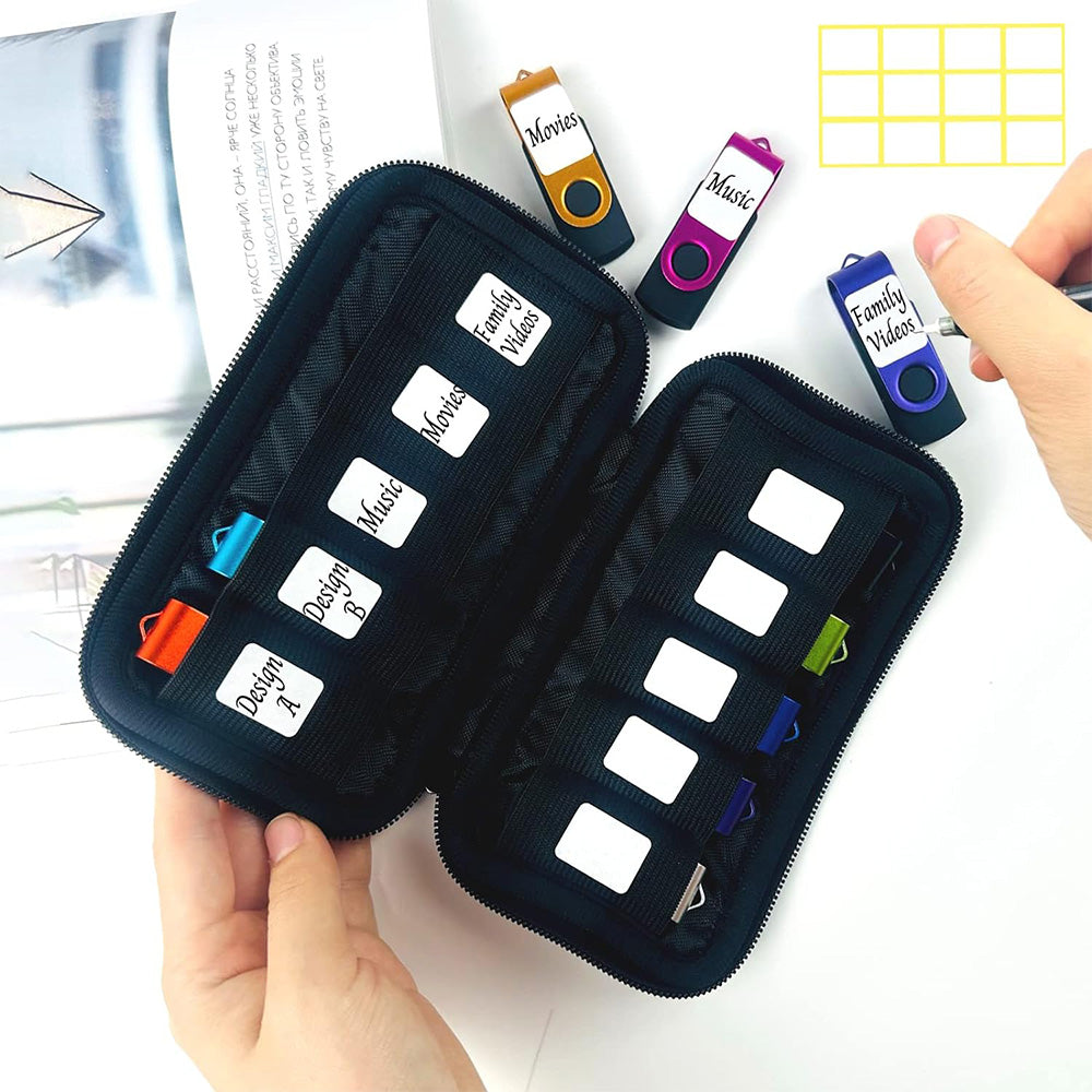 2Pcs USB Flash Drive Storage Case USB Holder Organizer Pouch USB Case