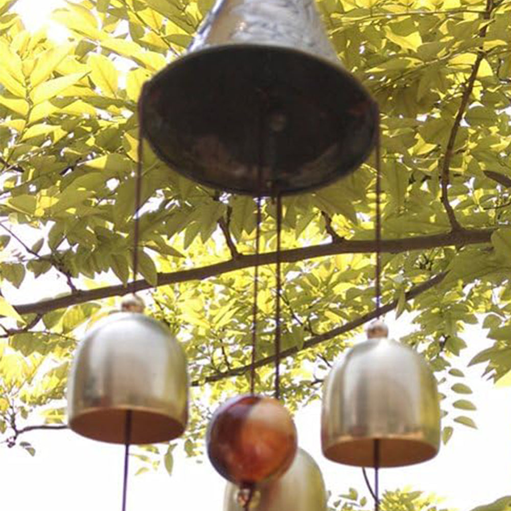 55cm Metal Hanging Wind Chime with 6 Copper Bells