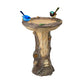 Garden Animal Figurine Resin Bird Water Feeder-Tree House