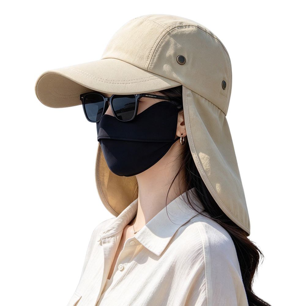 Summer Sun Hat Baseball Cap with Wide Brim and Extended Visor