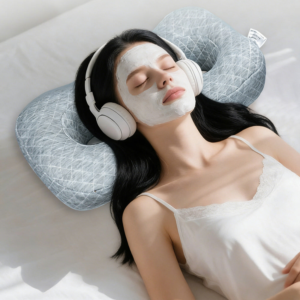 Double Hole Ear Protection Pillow Figure-8 Design