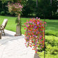 2Pcs Artificial Flowers Outdoor Hanging Faux Floral Decor for Planter Basket Window Box