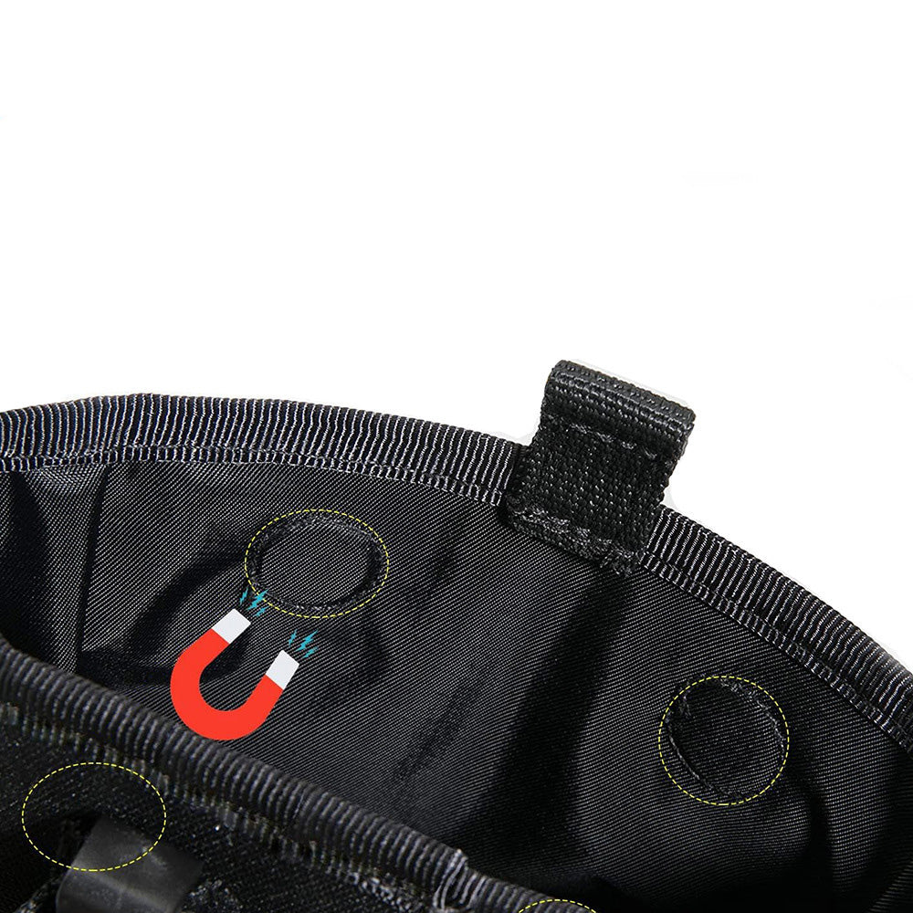 Hands-Free Dog Treat Pouch with Adjustable Belt and Quick Access Waste Bag Dispenser