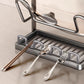 Kitchen Pot Lid Storage Rack Carbon Steel Holder with Drip Tray Organizer