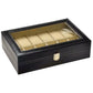 6/10/12 Grids PU Leather Watch Box Organizer Display Case with Lock