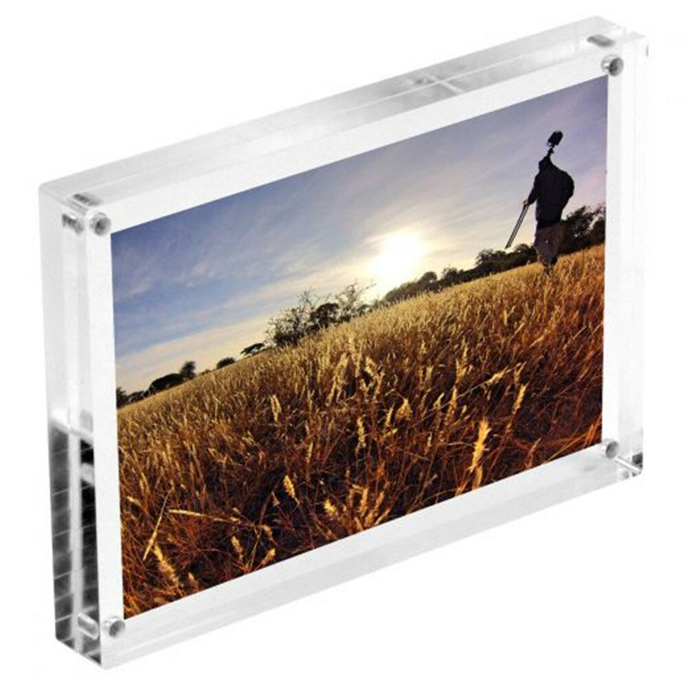 Double Sided Clear Acrylic Photo Frame with 8 Attraction Pieces