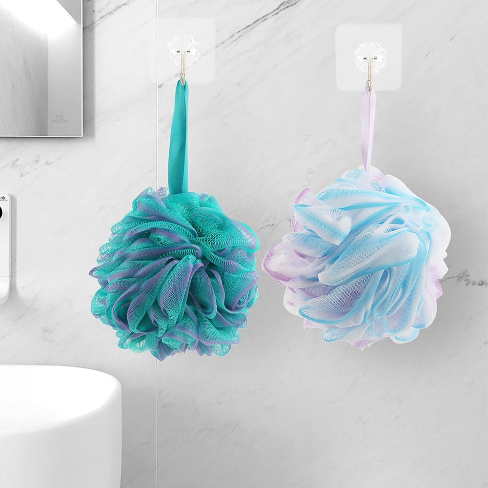 4PCS Loofah Sponge Bath Puff Exfoliating Cleaning Bath Ball Body Sponge Washer