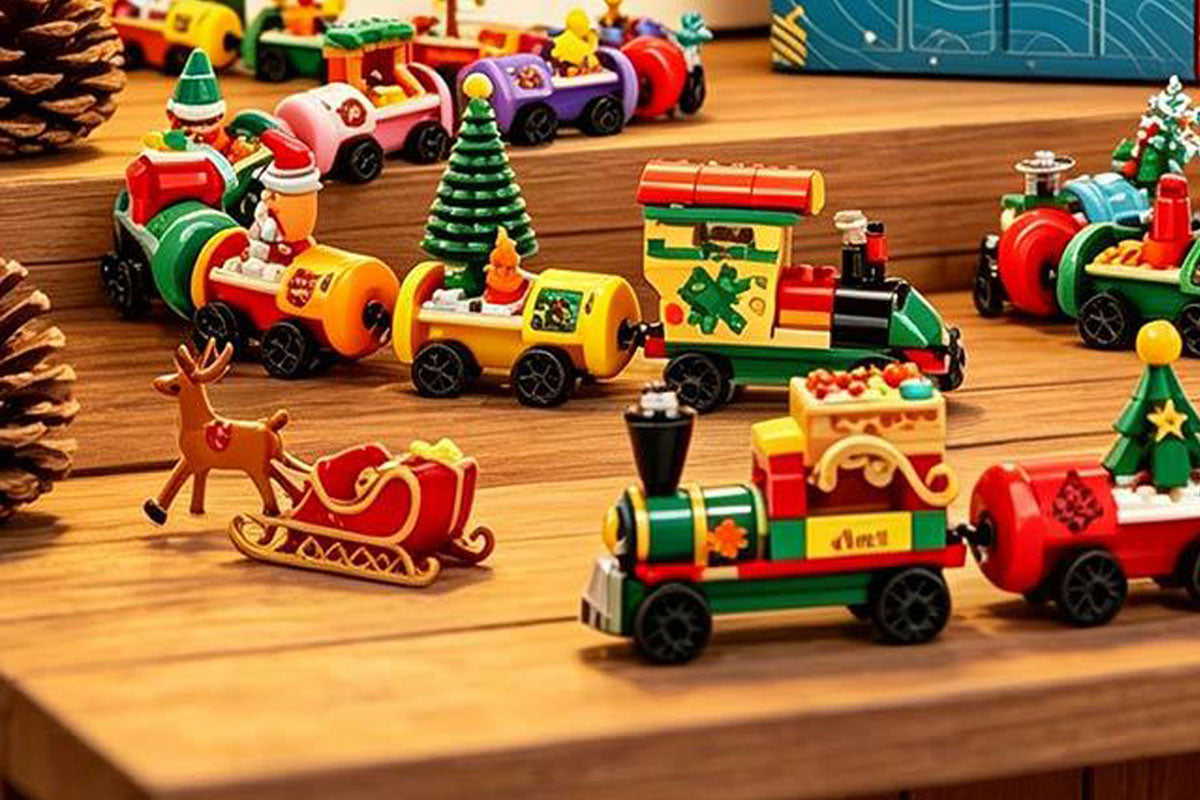 904Pcs Christmas Train Advent Calendar 24 Days Building Blocks Toy Set