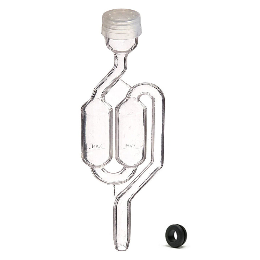 2Pcs Bubble Fermentation Airlock with Silicone Grommets for Home Brewing