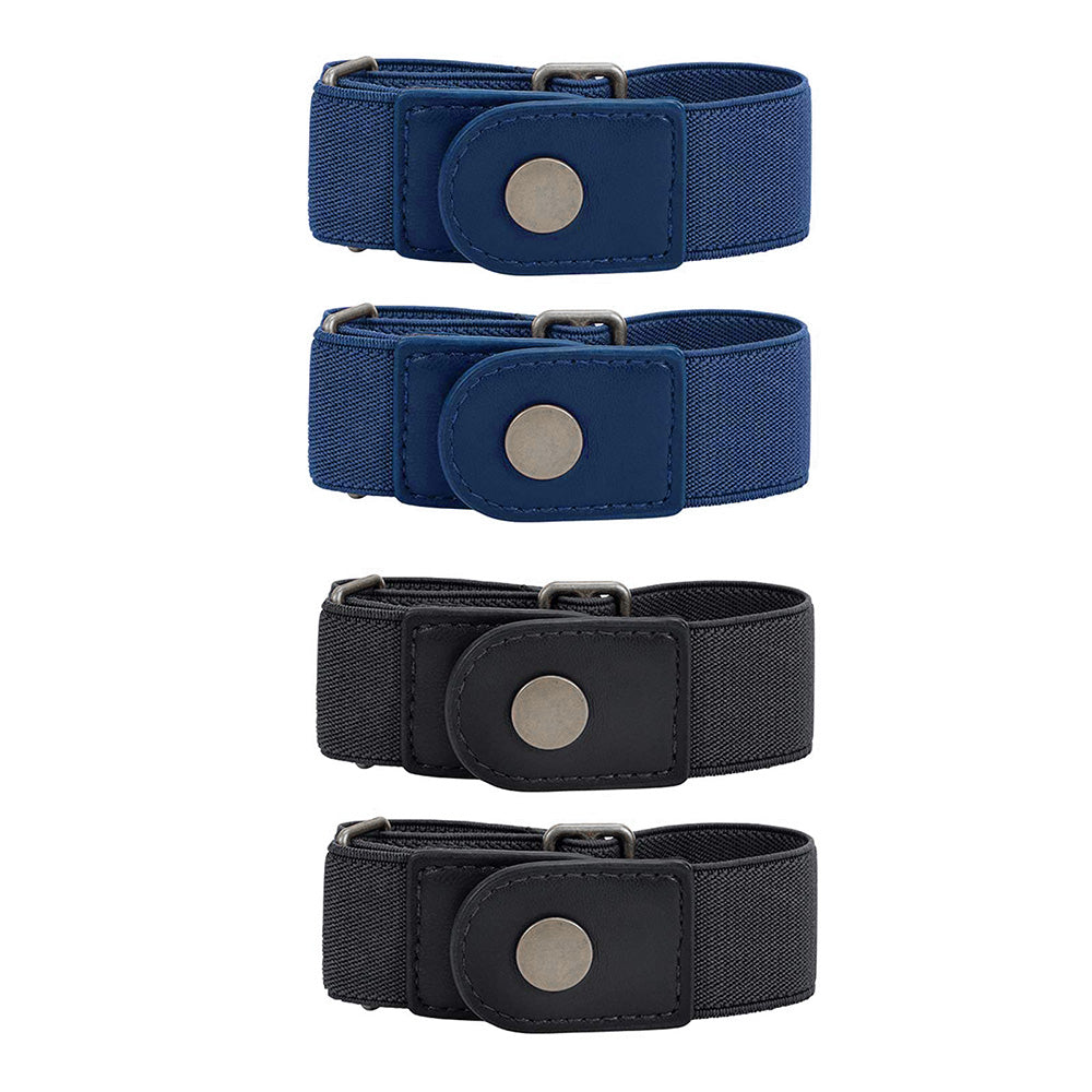 Elastic Belt Side Buckle for Jeans Pants Unisex Adults Adjustable Waistband Stretch