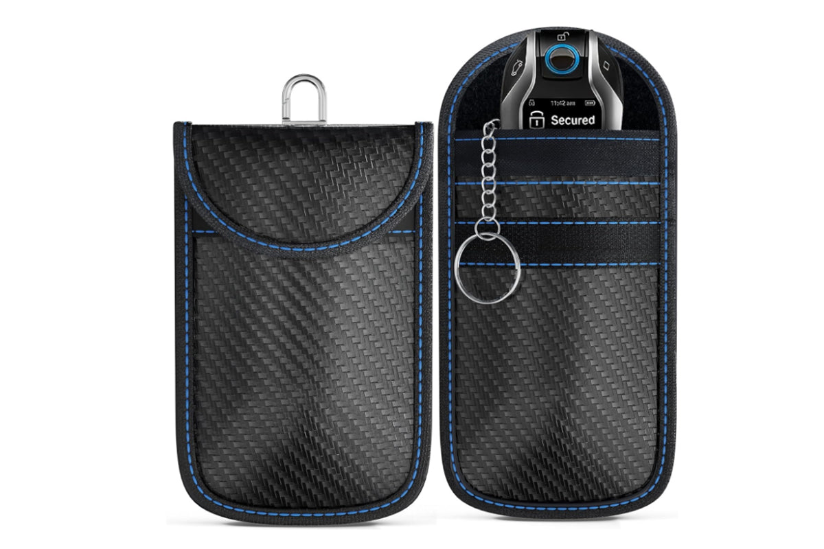 2Pcs RFID Blocking Faraday Bags Key Fob Protector Pouches