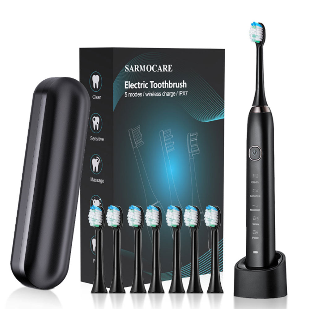 Sonic Electric Toothbrush Rechargeable Toothbrush with 8 Brush Heads 5 Modes
