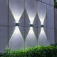 Solar Wall Light Up and Down Outdoor Water Resistant Landscape Light Fence Yard Lamp