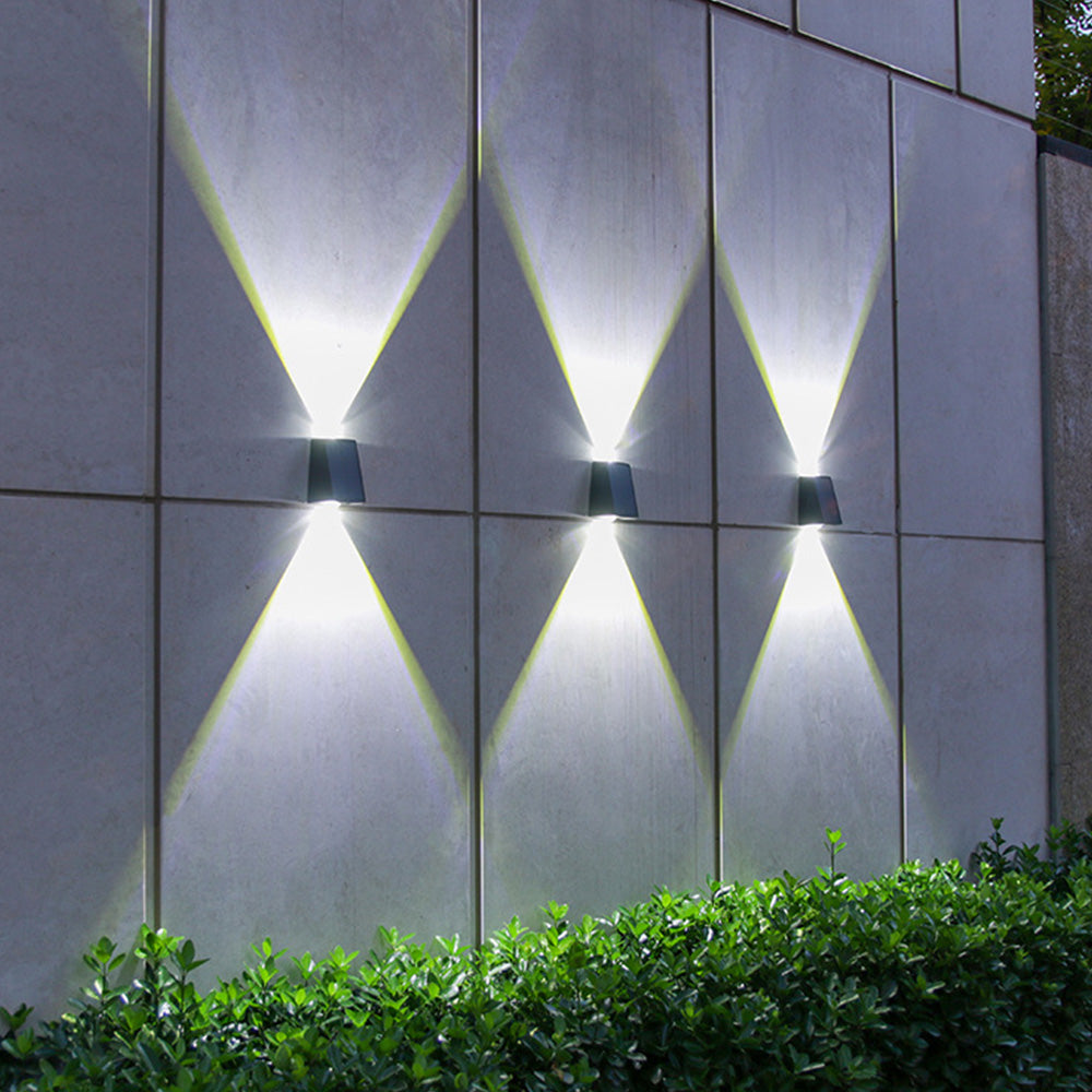 Solar Wall Light Up and Down Outdoor Water Resistant Landscape Light Fence Yard Lamp