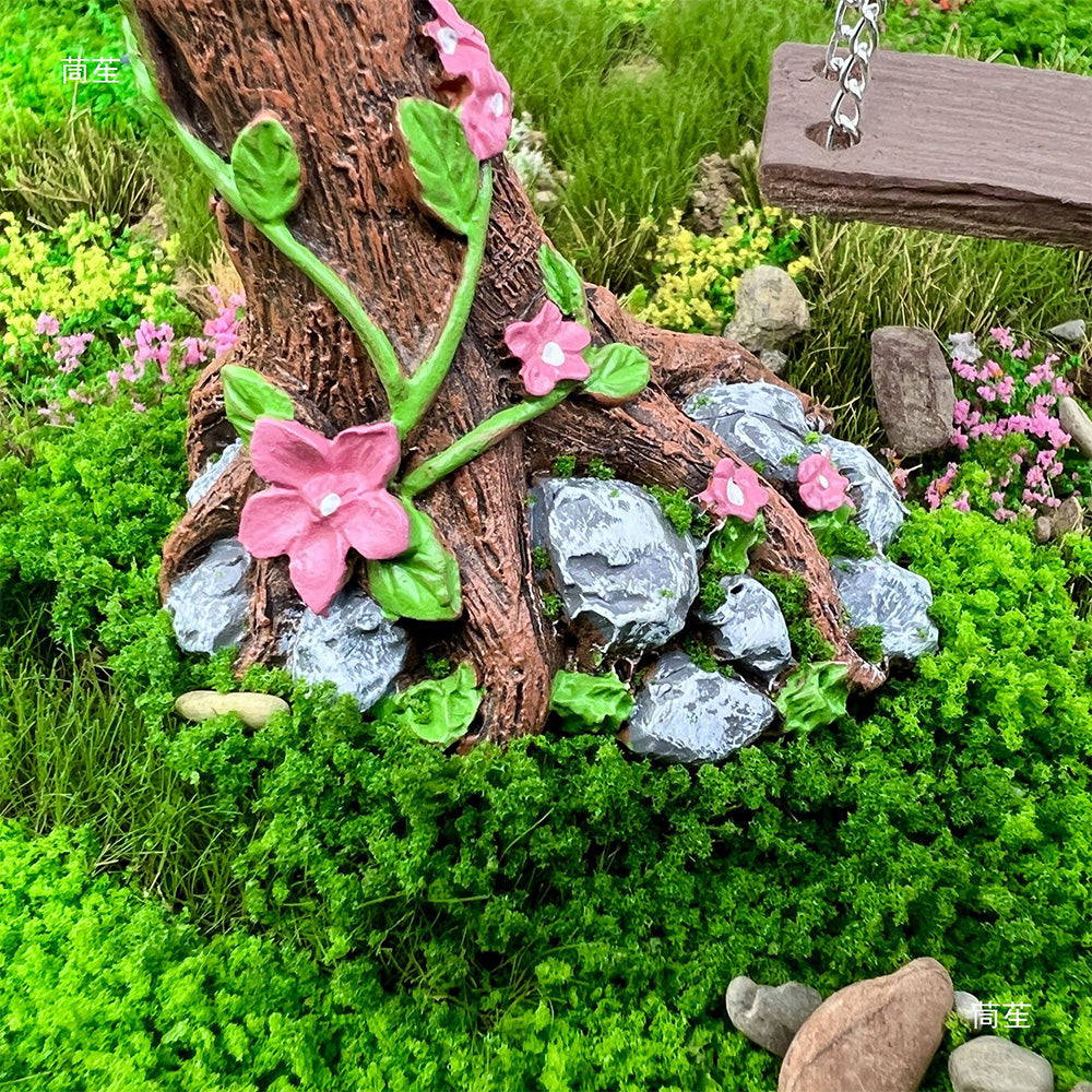 Resin Fairytale Garden Swing Garden Figurines Decoration