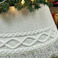 Knitted Christmas Tree Chunky Cable Knit Christmas Tree Skirt for Artificial Trees