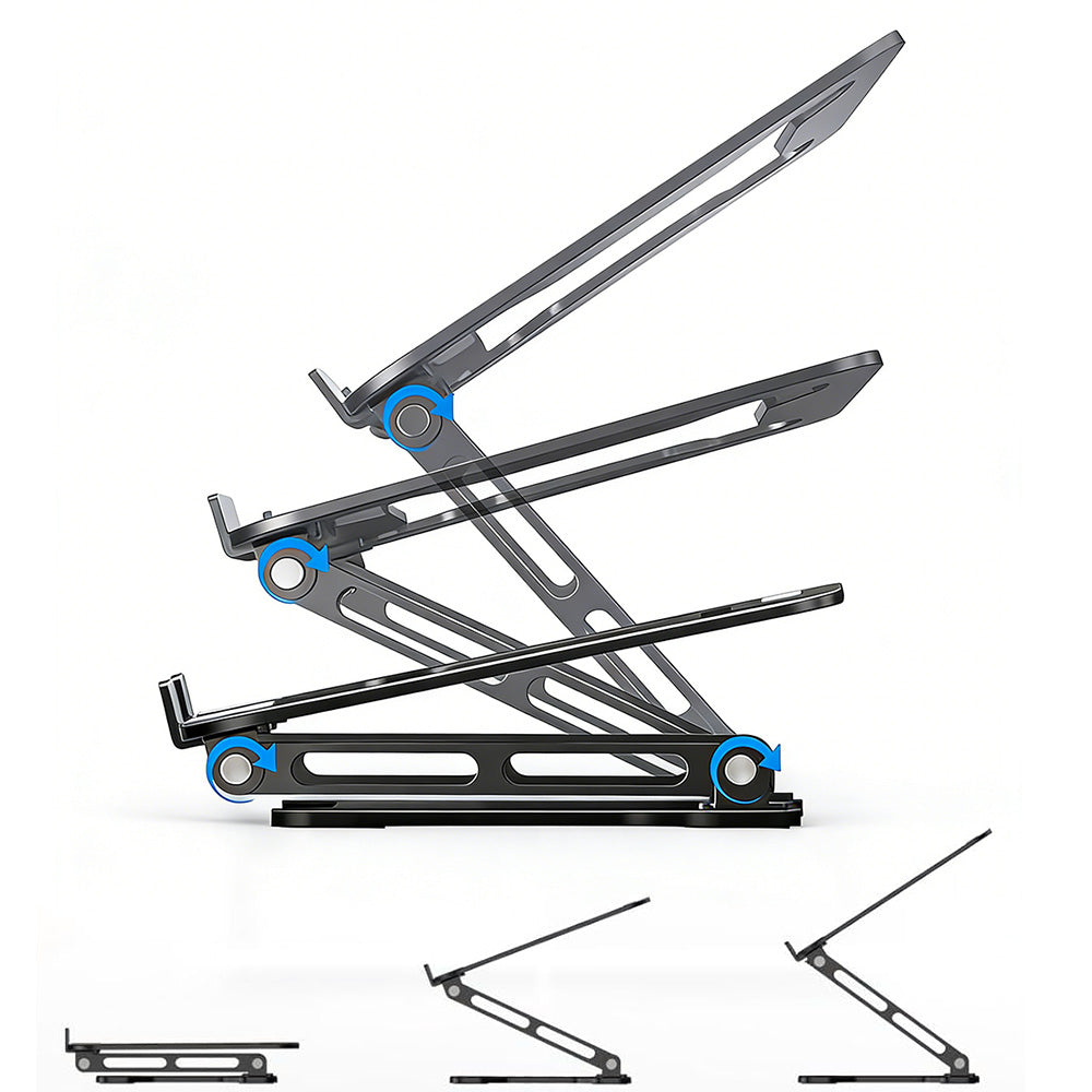 Foldable Laptop Stand Ergonomic Notebook Holder with Ventilation for 25 to 40 cm Laptops