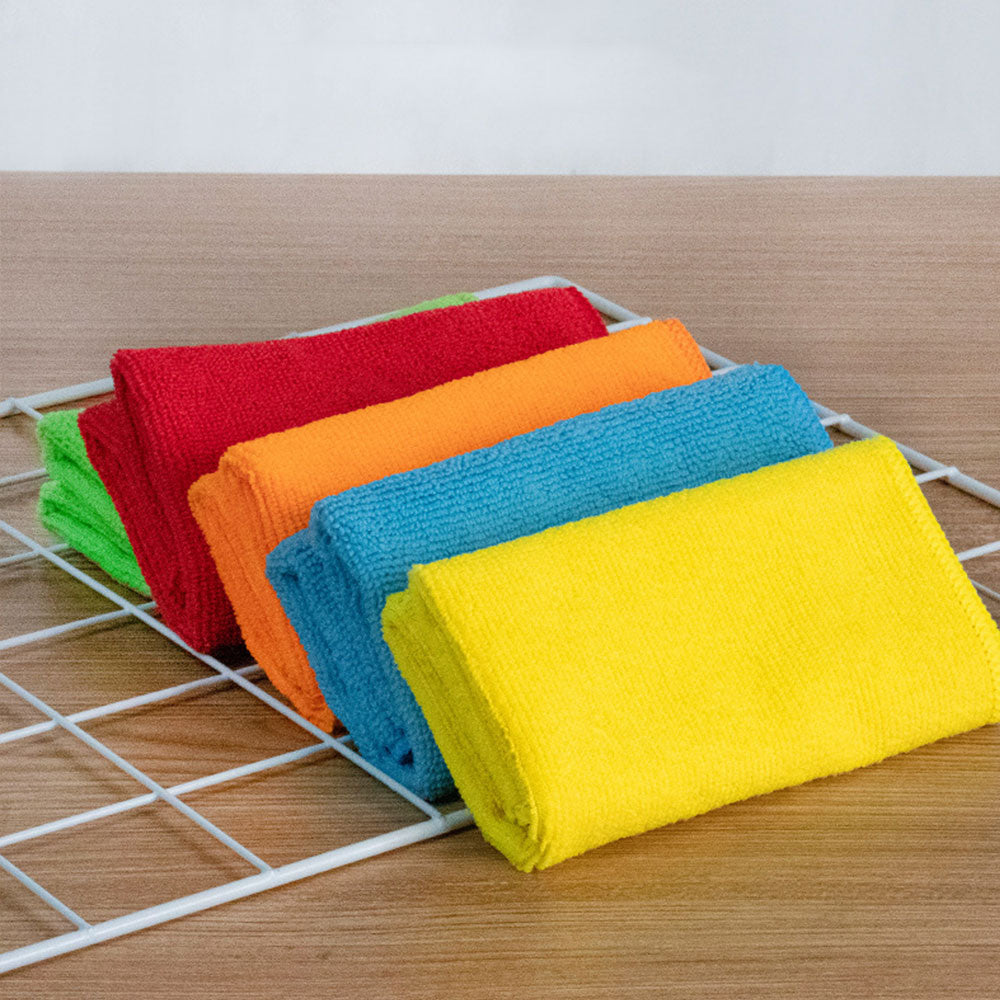 10Pcs 30x30CM Microfiber Cleaning Cloths Bulk Car Kitchen Glass Cleaning Towels