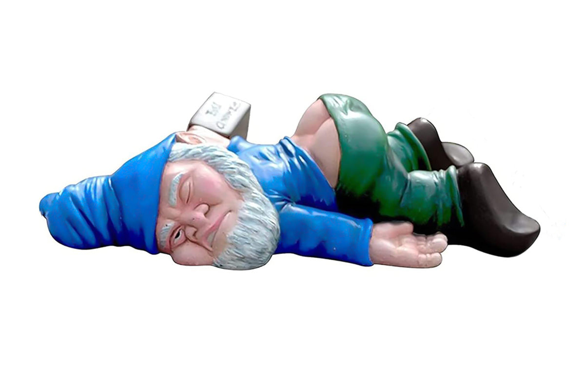 Funny Drunk Garden Gnome Patio Ornament Rude Passed Out Statue for Yard Decor