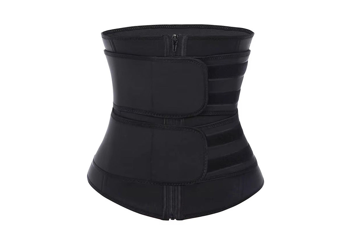 Sweat Waist Trainer for Women Sauna Sweat Belt Slim Body Shaper Corset-Black