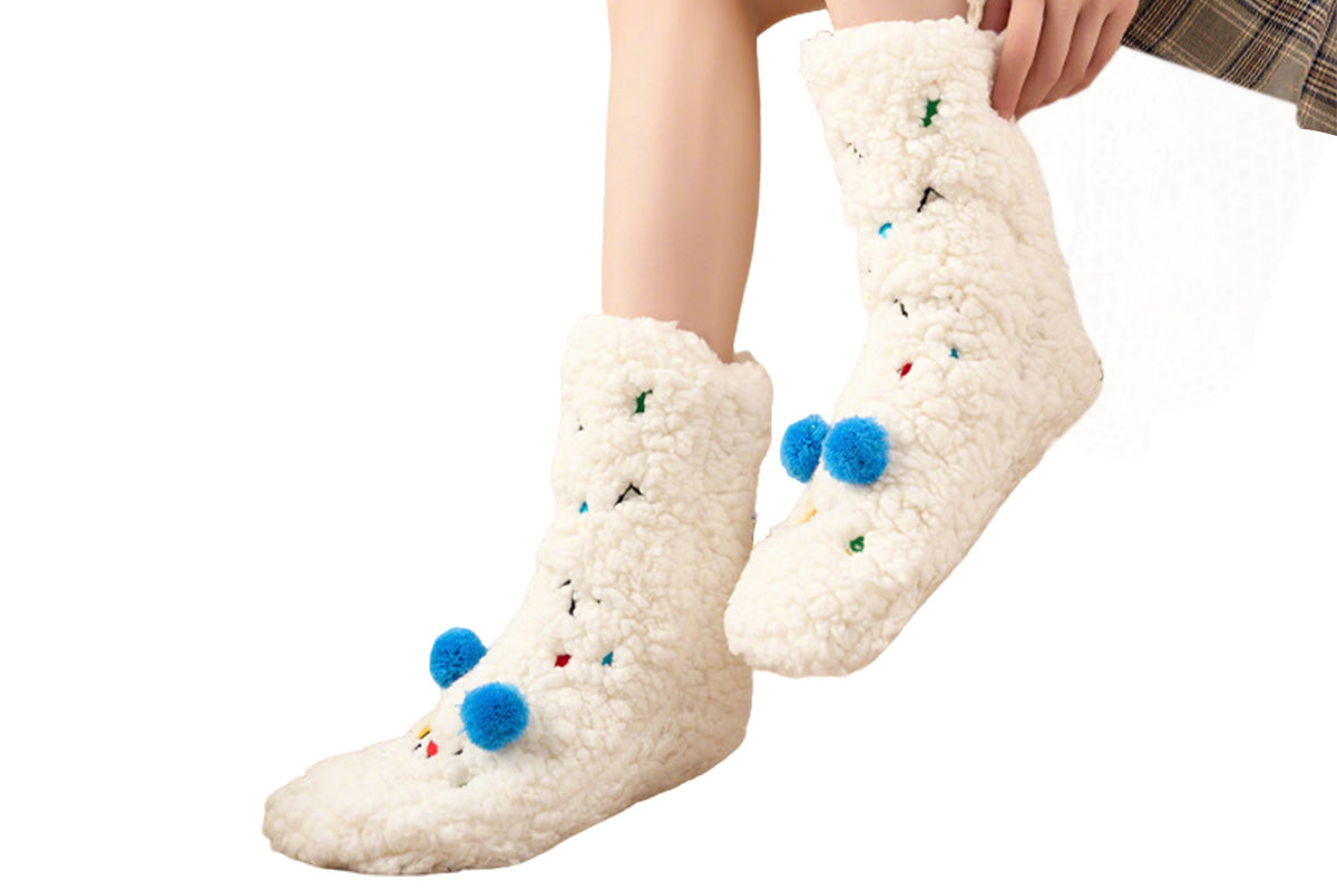 Women's Sherpa Fleece Slipper Socks Cozy Indoor Socks Warm Plush Socks