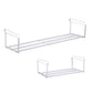 2 Pack Adjustable Shoe Shelf Space Saving Under Cabinet Shoe Rack for Closet White