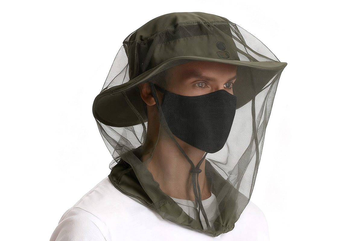 5Pcs Mosquito Head Net Bug Net Hat for Camping Hiking Fishing Gardening