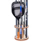 360 Degree Rotating Engineered Wood Floor Fishing Rod Rack Holds 12 Rods