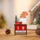 Portable Calendar Ornament Decorative Santa Design Christmas Calendar Ornament