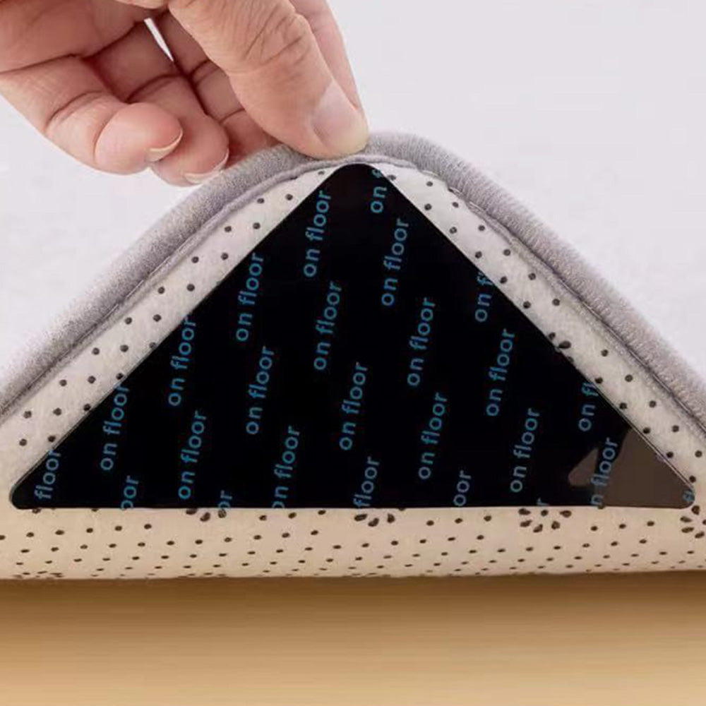 12 Pcs Non-Slip Rug Grippers for Hardwood Tile & Marble Floors Carpet Corner Holders